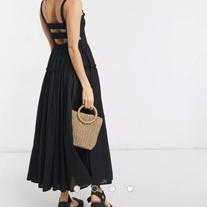 ASOS DESIGN smocked midi sundress size 8